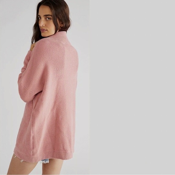 Free People ottoman casual tunic sweater dress pink sun sand size Small NWOT - Picture 3 of 8